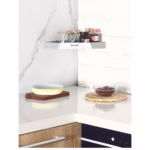 Suport Depozitare, Flippy, din Plastic, Montare fara Perforatii, pentru Baie/Bucatarie, 28 x 39 x 4.5 cm, Gri - imagine 2