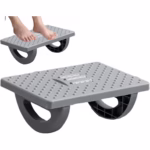 Suport Ergonimic pentru Picioare, Flippy, Plastic, cu Role de Masaj pentru Talpi, pentru Birou, Usor de Transportat, Detasabil, 33.5x24x12 cm, Gri - imagine 2