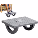 Suport Ergonimic pentru Picioare, Flippy, Plastic, cu Role de Masaj pentru Talpi, pentru Birou, Usor de Transportat, Detasabil, 33.5x24x12 cm, Gri - imagine 3