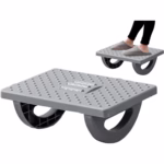 Suport Ergonimic pentru Picioare, Flippy, Plastic, cu Role de Masaj pentru Talpi, pentru Birou, Usor de Transportat, Detasabil, 33.5x24x12 cm, Gri - imagine 5