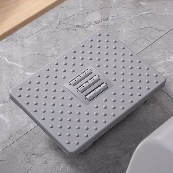 Suport Ergonimic pentru Picioare, Flippy, Plastic, cu Role de Masaj pentru Talpi, pentru Birou, Usor de Transportat, Detasabil, 33.5x24x12 cm, Gri - imagine 10