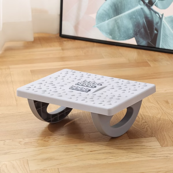 Suport Ergonimic pentru Picioare, Flippy, Plastic, cu Role de Masaj pentru Talpi, pentru Birou, Usor de Transportat, Detasabil, 33.5x24x12 cm, Gri - imagine 11