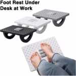 Suport Ergonimic pentru Picioare, Flippy, Plastic, cu Role de Masaj pentru Talpi, pentru Birou, Usor de Transportat, Detasabil, 33.5x24x12 cm, Negru - imagine 2