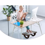 Suport Ergonimic pentru Picioare, Flippy, Plastic, cu Role de Masaj pentru Talpi, pentru Birou, Usor de Transportat, Detasabil, 33.5x24x12 cm, Negru - imagine 4