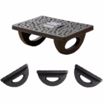 Suport Ergonimic pentru Picioare, Flippy, Plastic, cu Role de Masaj pentru Talpi, pentru Birou, Usor de Transportat, Detasabil, 33.5x24x12 cm, Negru - imagine 9