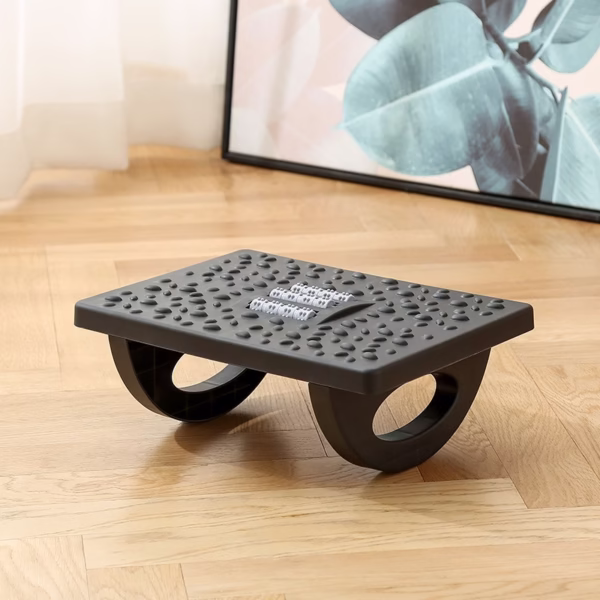 Suport Ergonimic pentru Picioare, Flippy, Plastic, cu Role de Masaj pentru Talpi, pentru Birou, Usor de Transportat, Detasabil, 33.5x24x12 cm, Negru - imagine 10