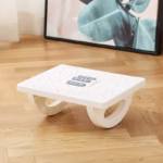 Suport Ergonimic pentru Picioare, Flippy, Plastic, cu Role de Masaj pentru Talpi, pentru Birou, Usor de Transportat, Detasabil, 33.5x24x12 cm, Alb - imagine 9