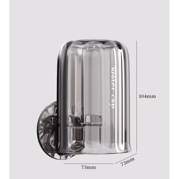 Suport Multifunctional 2 in 1, Pahar si Suport pentru Periuta de Dinti, Flippy, Plastic, Dimensiune: 10.4 x 7.3 x 7.3 cm, Gri - imagine 10