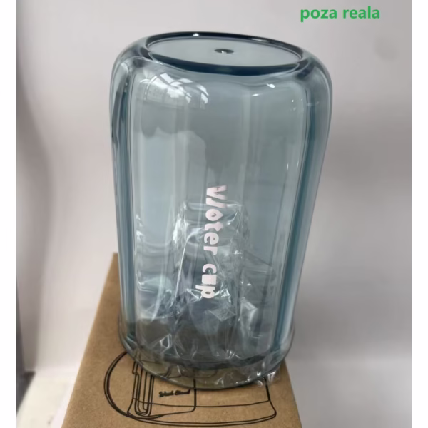 Suport Multifunctional 2 in 1, Pahar si Suport pentru Periuta de Dinti, Flippy, Plastic, Dimensiune: 10.4 x 7.3 x 7.3 cm, Albastru - imagine 2