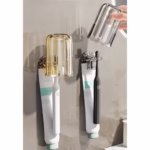 Suport Multifunctional 2 in 1, Pahar si Suport pentru Periuta de Dinti, Flippy, Plastic, Dimensiune: 10.4 x 7.3 x 7.3 cm, Albastru - imagine 3