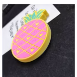 Suport pentru Pahar, Flippy, Model Ananas, din PVC, 12 x 9 cm, Rezistent la Caldura, Roz - imagine 3
