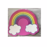 Suport pentru Pahar, Flippy, Model Curcubeu, din PVC, 18.5 x 18.5 cm, Rezistent la Caldura, Multicolor - imagine 3