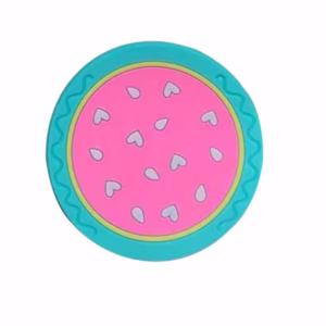Suport pentru Pahar, Flippy, Model Pepene, din PVC, 10 cm, Rezistent la Caldura, Verde/Roz