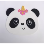 Suport pentru Pahar, Flippy, Model Urs Panda, din PVC, 18.5x16 cm, Rezistent la Caldura, Alb/Negru - imagine 3