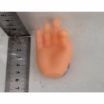 Suport de Baie, Flippy, Multifunctional, pentru Periute/Cabluri, din PVC, cu Ventuza, Model Mana, 7 x 6.5 cm, Crem - imagine 6