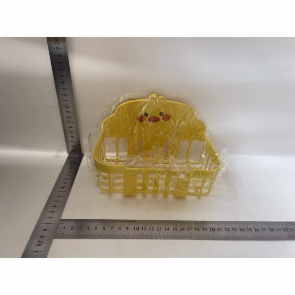 Suport pentru Servetele in Baie, Flippy, Suport pentru Prosoape, din Plastic PP, Montare pe Perete cu Adeziv, Model Ratusca, 13x19x12 cm, Galben - imagine 4
