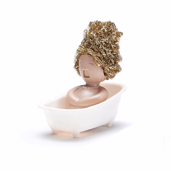 Suport pentru Spalat Vase, Flippy, pentru Burete/Sarma, Model Cada, Alb/Bej - imagine 4