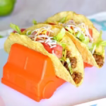 Suport pentru Taco, Flippy, Model Autobuz, 14 x 7.5 x 6.5 cm, din PP, Portocaliu - imagine 3