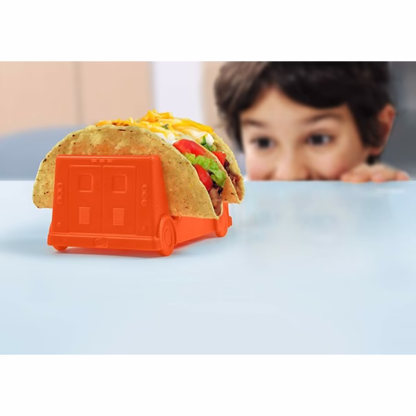 Suport pentru Taco, Flippy, Model Autobuz, 14 x 7.5 x 6.5 cm, din PP, Portocaliu - imagine 6