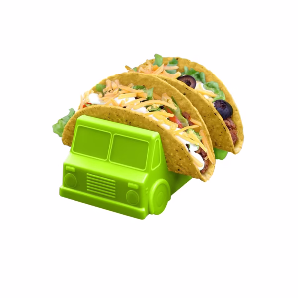 Suport pentru Taco, Flippy, Model Autobuz, 14 x 7.5 x 6.5 cm, din PP, Verde - imagine 1