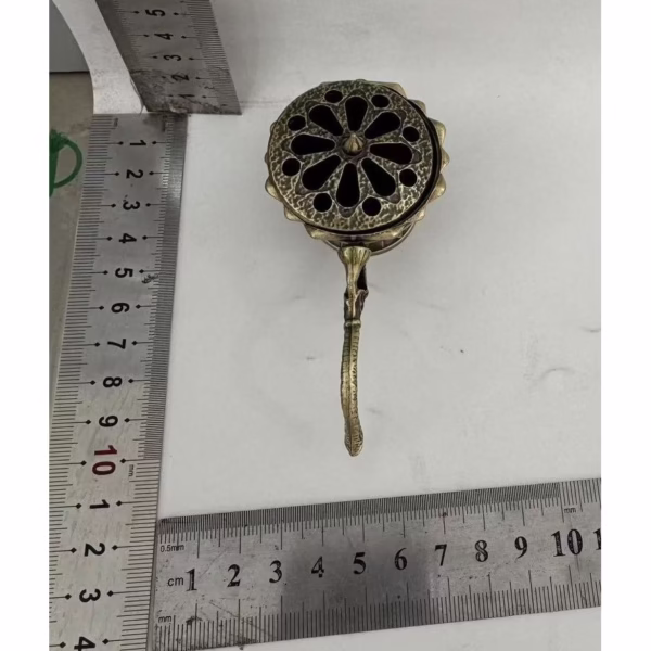 Suport de Tamaiat, Flippy, din Aliaj de Zinc, Model Lotus, Ignifug, 9.7 x 4.8 x 4.7 cm, Bronz - imagine 7