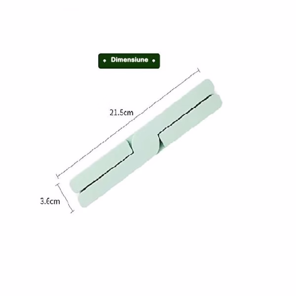 Suport pliabil din silicon pentru vase fierbinti Flippy, portabil, usor de depozitat, rezistent la temperaturi foarte ridicate, 14.5 x 7.5 x 1.6 cm, antialunecare, verde - imagine 2