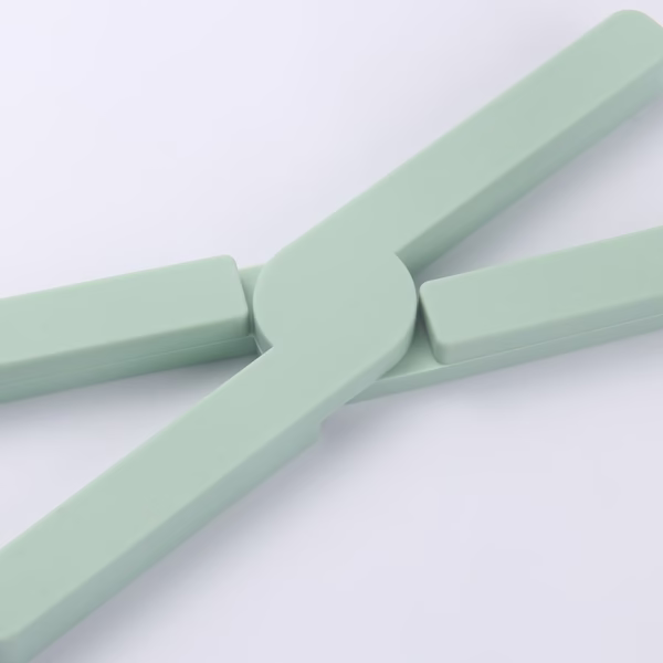 Suport pliabil din silicon pentru vase fierbinti Flippy, portabil, usor de depozitat, rezistent la temperaturi foarte ridicate, 14.5 x 7.5 x 1.6 cm, antialunecare, verde - imagine 6