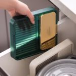 Suport Pliabil, Flippy, pentru Capace, Linguri, Multifunctional, Plasare pe Blatul de Bucatarie, 18.9x16.2x2.6 cm, Verde - imagine 3