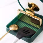 Suport Pliabil, Flippy, pentru Capace, Linguri, Multifunctional, Plasare pe Blatul de Bucatarie, 18.9x16.2x2.6 cm, Verde - imagine 5