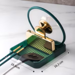 Suport Pliabil, Flippy, pentru Capace, Linguri, Multifunctional, Plasare pe Blatul de Bucatarie, 18.9x16.2x2.6 cm, Verde - imagine 8