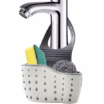 Suport Scurgere pentru Burete si Laveta de Vase Bucatarie, Flippy, Verde, Curea Reglabila, Plastic Flexibil, 15x 5x 21cm - imagine 3
