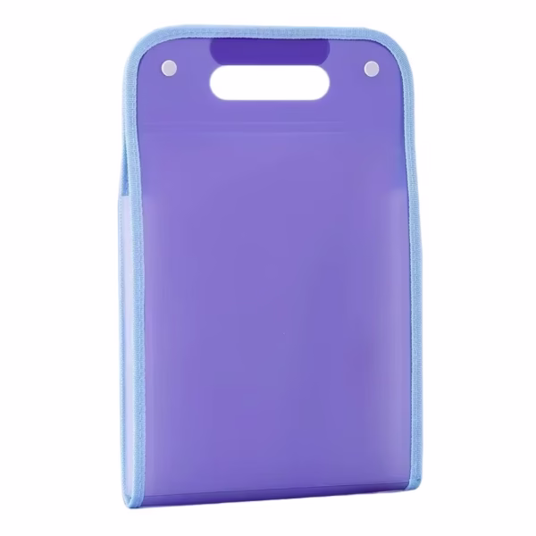 Suport Vertical pentru Hartii A4, Flippy, Suport Portabil pentru Hartie A4 cu Maner, PP, pentru Depozitare Hartii si Documente, 37x24.3 cm, Mov - imagine 1