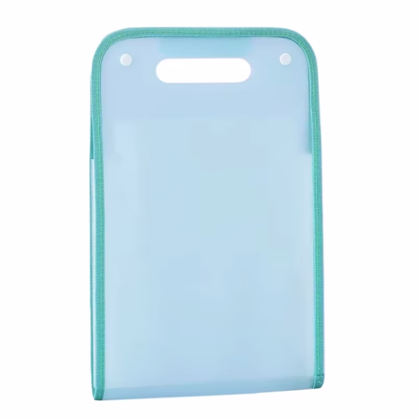 Suport Vertical pentru Hartii A4, Flippy, Suport Portabil pentru Hartie A4 cu Maner, PP, pentru Depozitare Hartii si Documente, 37x24.3 cm, Albastru - imagine 1
