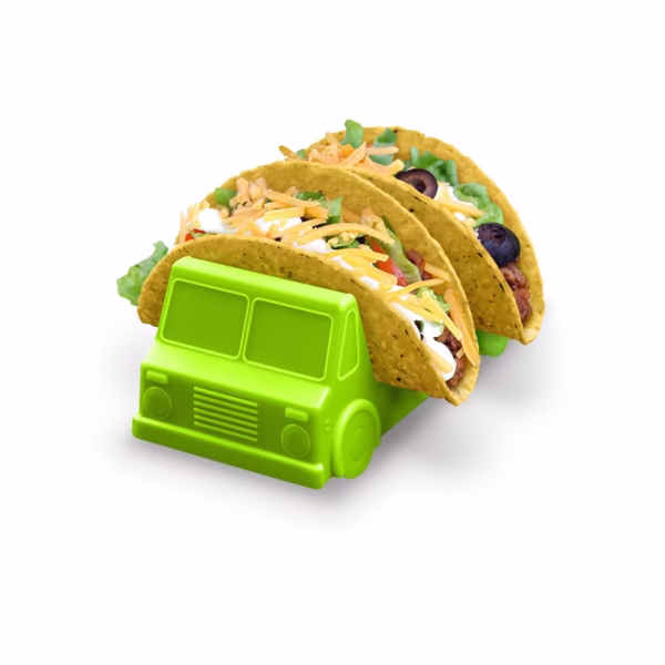 Suport pentru Taco, Flippy, Model Autobuz, 14 x 7.5 x 6.5 cm, din PP, Verde - imagine 6