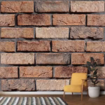 Set 10 x Placi Tapet Autocolant 3D cu Imitatie de Caramida de Exterior, pentru Perete Bucatarie Sufragerie, Usor de Curatat, Rezistent la Apa, Autoadeziv, 30x30 cm, Maro - imagine 3
