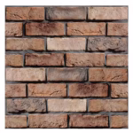 Set 10 x Placi Tapet Autocolant 3D cu Imitatie de Caramida de Exterior, pentru Perete Bucatarie Sufragerie, Usor de Curatat, Rezistent la Apa, Autoadeziv, 30x30 cm, Maro
