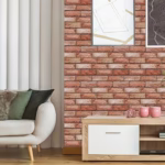 Set 10 x Placi Tapet Autocolant 3D cu Imitatie de Caramida, pentru Perete Bucatarie Sufragerie, Usor de Curatat, Rezistent la Apa, Autoadeziv, 30x30 cm, Maro - imagine 9