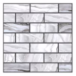 10 x Placi Tapet Autocolant 3D cu Imitatie de Marmura Dreptunghiulara, pentru Perete Bucatarie Sufragerie, Usor de Curatat, Rezistent la Apa, Autoadeziv, 30x30 cm, Gri