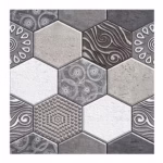10 x Placi Tapet Autocolant 3D cu Imitatie de Marmura Hexagonala, pentru Perete Bucatarie Sufragerie, Usor de Curatat, Rezistent la Apa, Autoadeziv, 30x30 cm, Gri