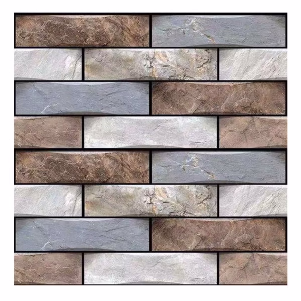 10 x Placi Tapet Autocolant 3D cu Imitatie de Marmura, pentru Perete Bucatarie Sufragerie, Usor de Curatat, Rezistent la Apa, Autoadeziv, 30x30 cm, Gri Maro Bej - imagine 1