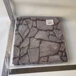 Set 10 x Placi Tapet Autocolant 3D cu Imitatie de Pietre, pentru Perete Bucatarie Sufragerie, Usor de Curatat, Rezistent la Apa, Autoadeziv, 30x30 cm, Gri - imagine 2
