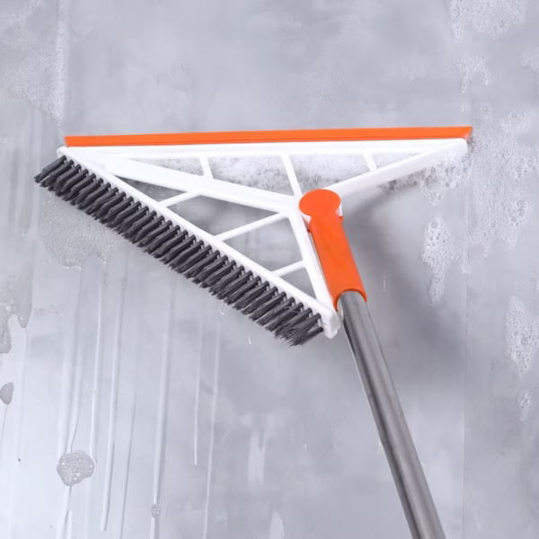Mop Multifunctional, Flippy, Portocaliu, cu Racleta din Silicon, Maner Telescopic, Curatarea Eficienta a Tuturor Suprafetelor - imagine 2