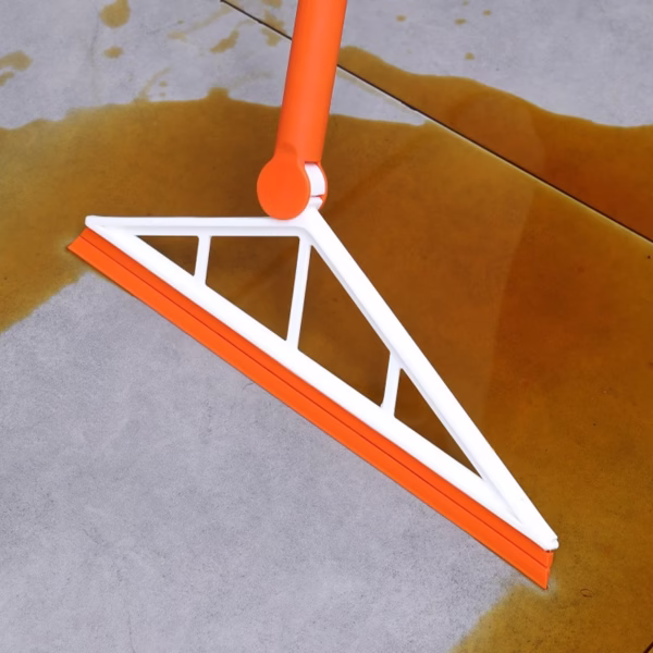Mop Multifunctional, Flippy, Portocaliu, cu Racleta din Silicon, Maner Telescopic, Curatarea Eficienta a Tuturor Suprafetelor - imagine 3