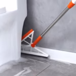 Mop Multifunctional, Flippy, Portocaliu, cu Racleta din Silicon, Maner Telescopic, Curatarea Eficienta a Tuturor Suprafetelor - imagine 4