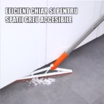 Mop Multifunctional, Flippy, Portocaliu, cu Racleta din Silicon, Maner Telescopic, Curatarea Eficienta a Tuturor Suprafetelor - imagine 7