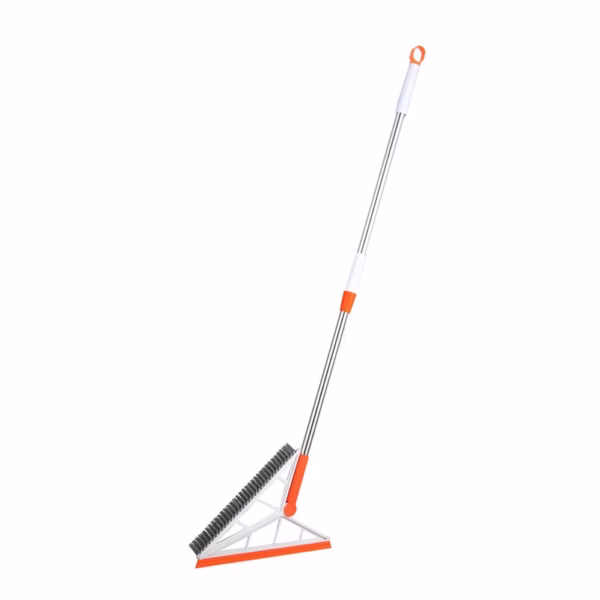 Mop Multifunctional, Flippy, Portocaliu, cu Racleta din Silicon, Maner Telescopic, Curatarea Eficienta a Tuturor Suprafetelor - imagine 1