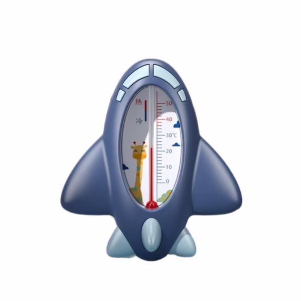 Termometru pentru Baie, Flippy, Plutitor, Rezistent la apa, Multifunctional, Model Avion, 11x10x4 cm, Albastru - imagine 1