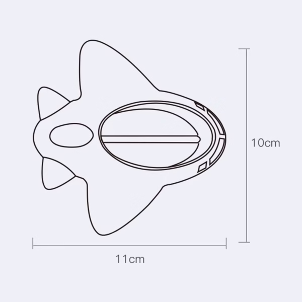 Termometru pentru Baie, Flippy, Plutitor, Rezistent la apa, Multifunctional, Model Avion, 11x10x4 cm, Rosu - imagine 5