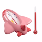Termometru pentru Baie, Flippy, Plutitor, Rezistent la apa, Multifunctional, Model Avion, 11x10x4 cm, Roz - imagine 4