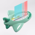 Termometru pentru Baie, Flippy, Plutitor, Rezistent la apa, Multifunctional, Model Avion, 11x10x4 cm, Verde - imagine 4